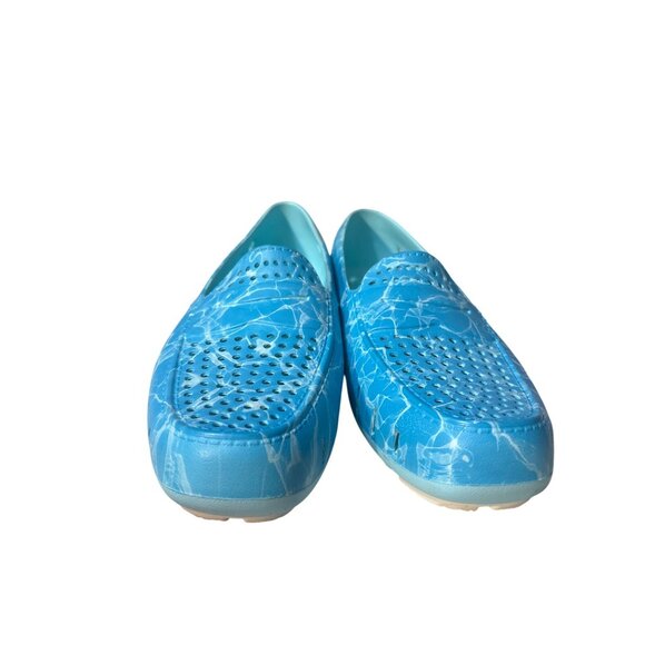 Floafers Mens Water Shoes Marble Blue Slip-On Size 13 Rubber Sole Breathable - Picture 2 of 7
